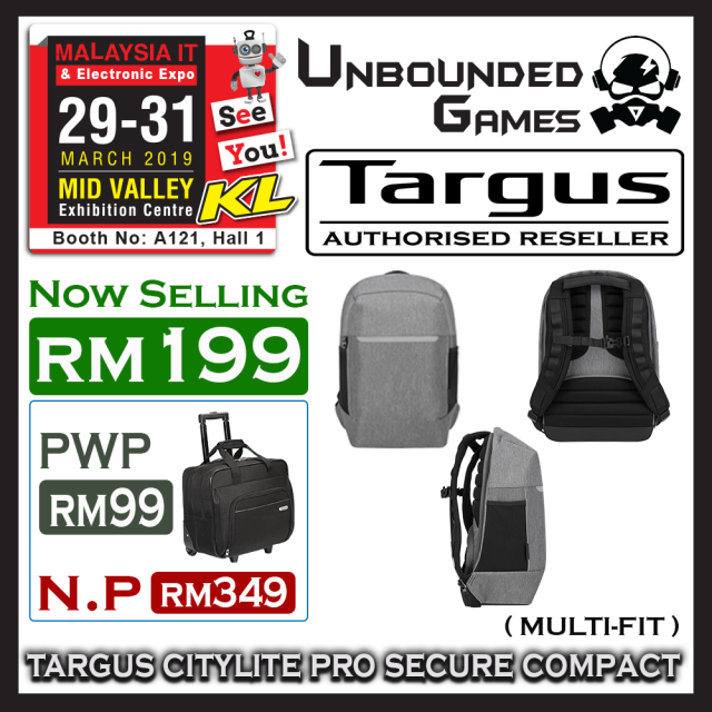 TARGUS CITYLITE PRO SECURE COMPACT (MULTI-FIT)